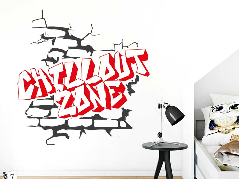 Wandtattoo Chillout Zone Graffiti