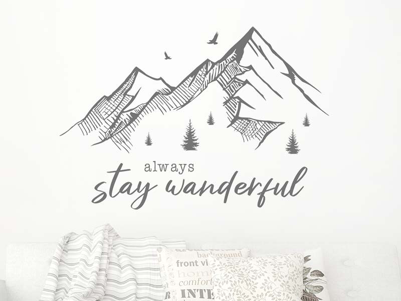 stay wanderful Always Wandtattoo