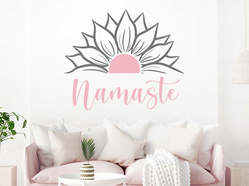 Wandtattoo Namaste Blütendesign
