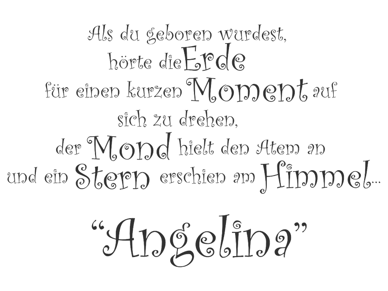 Wandtattoo Als du geboren wurdest... Wandtattoos.de
