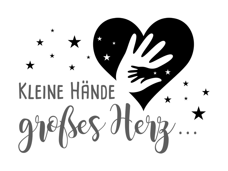 Wandtattoo Kleine Hände großes Herz