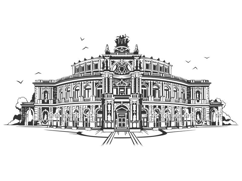 Wandtattoo Semperoper Dresden