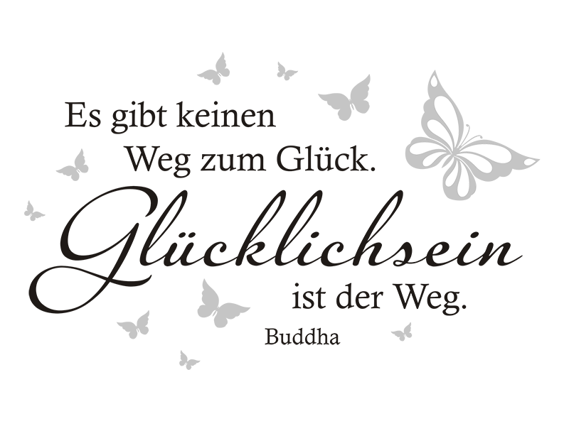 Wandtattoo Es Gibt Keinen Weg Zum Gluck Wandtattoos De