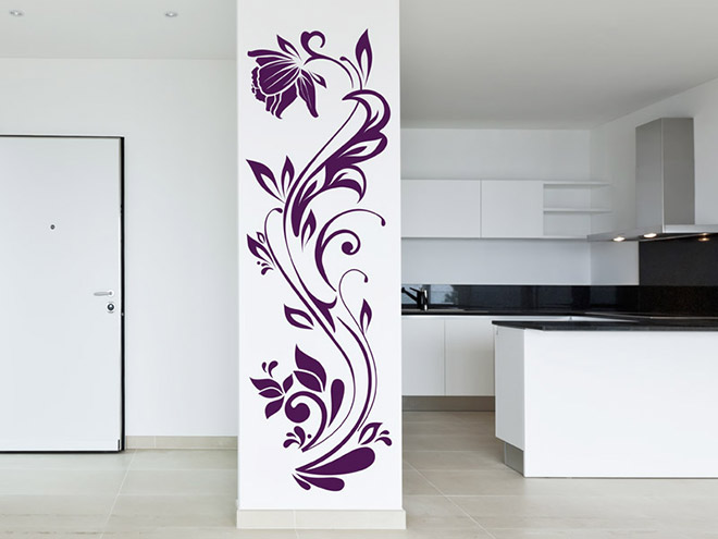 Wandtattoo Blumenranke Wandtattoosde Wandtattoo Blumenranke Wandtattoosde