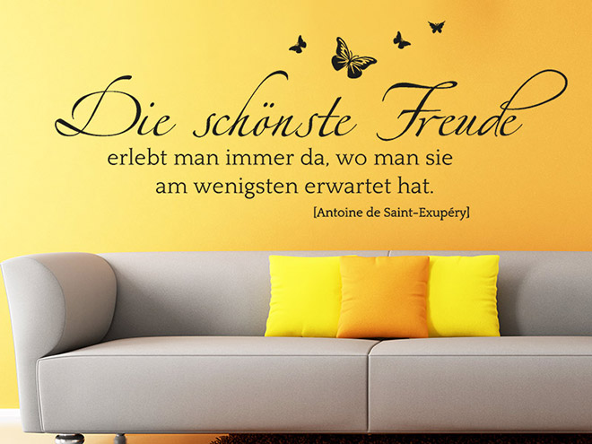 Wandtattoo Die schönste Freude erlebt man immer... Wandtattoos.de