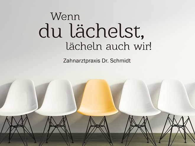 Wandtattoo Zahnarzt kreative Zahnarzpraxis gestalten Wandtattoos.de