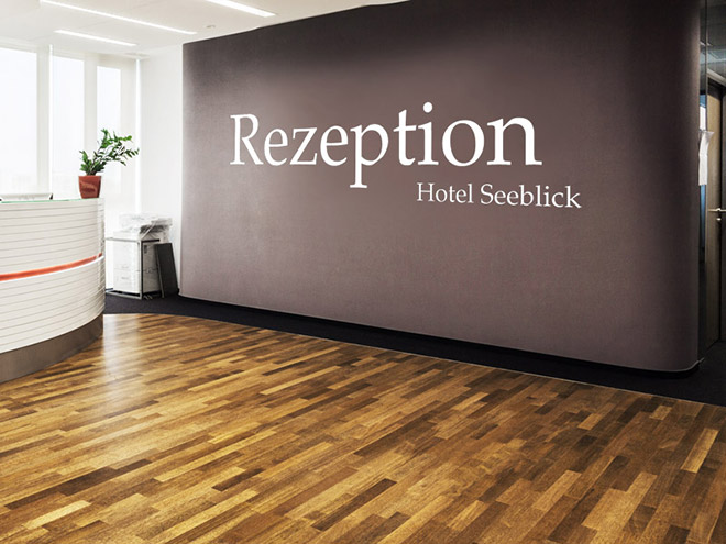 Wandtattoo Rezeption Hotel Wandtattoos de