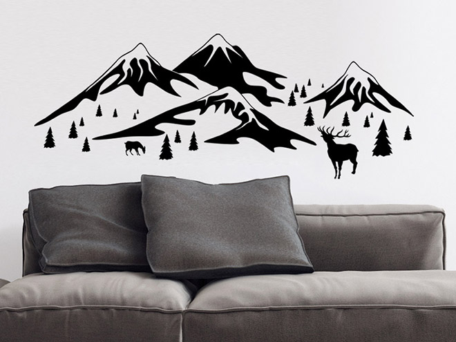 Wandtattoo Berge Landschaft | Wandtattoos.de