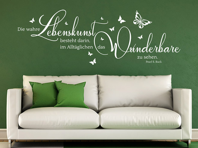 Wandtattoo Zitate rund ums Glück Wandtattoos.de