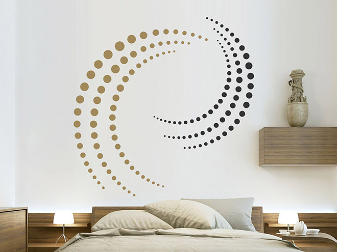 Luming 3D Spiegel Hirsch Wandtattoo - Goldene Wanddekoration