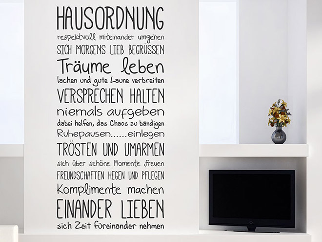 Wandtattoo Sprüche für die Wand Leben Wandtattoos.de