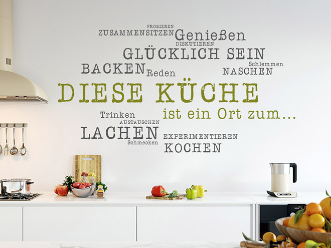 Wandtattoo Diese Küche ist ein Ort zum... Wandtattoos.de
