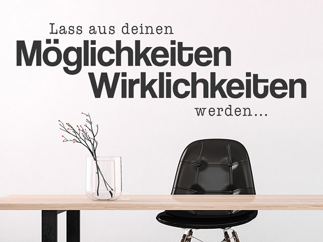 Wandtattoo Sprüche für Firma, Arbeit & Büro Wandtattoos.de