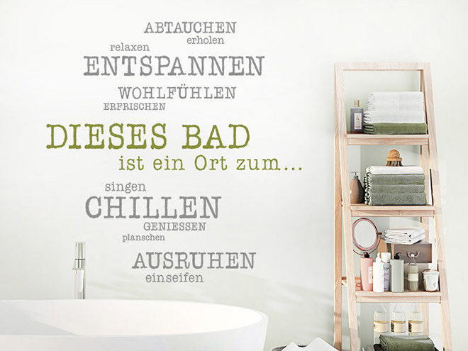 Wandtattoo Diese Bad ist ein Ort zum... | Wandtattoos.de