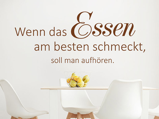 Wandtattoo Sprüche für die Küche Essen & Trinken Wandtattoos.de