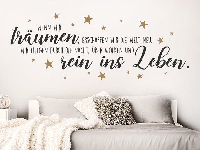 Wandtattoo Traum | Sprüche | Wandtattoos.de