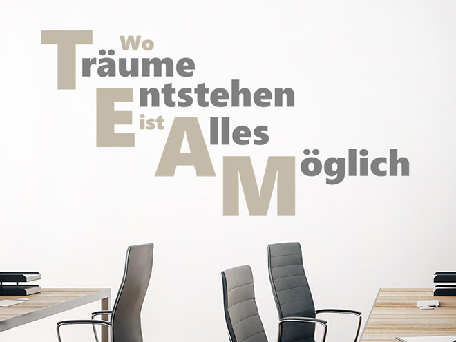Wandtattoo Sprüche für Firma, Arbeit & Büro Wandtattoos.de