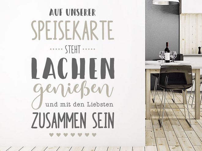 Wandtattoo Sprüche für die Küche Essen & Trinken Wandtattoos.de