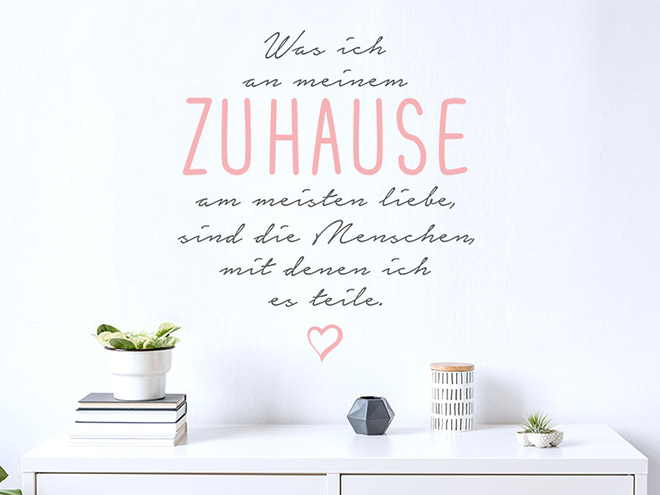 Wandtattoo Mein Zuhause | Wandtattoos.de