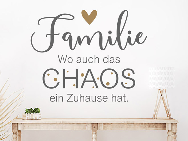 Wandtattoo Familie Chaos Zuhause Wandtattoos.de