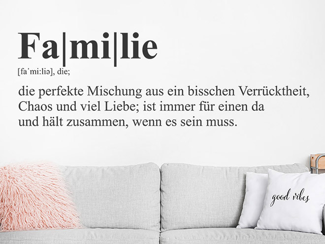 Wandtattoo Definition Familie Wandtattoos.de