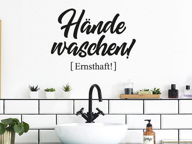 Wandtattoo Hände waschen Wandtattoos.de