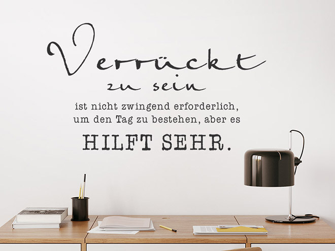 Lustige Wandtattoo Sprüche | witzig & humorvoll | Wandtattoos.de