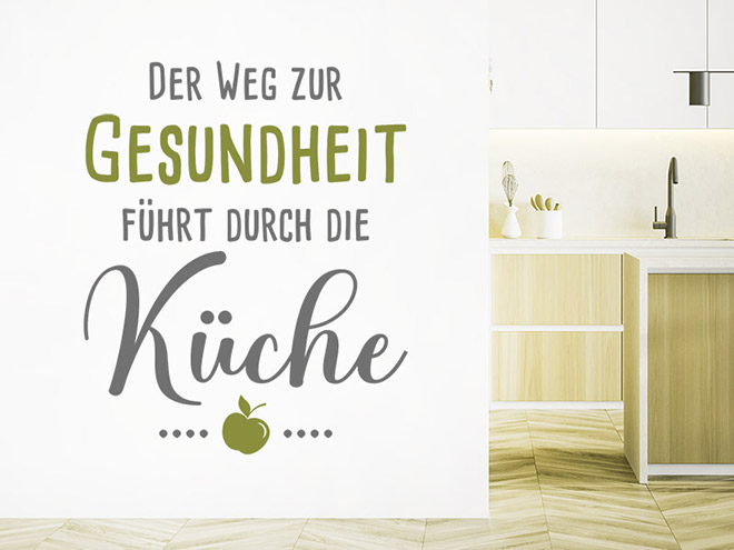 Wandtattoo Der Weg zur Gesundheit führt durch... Wandtattoos.de
