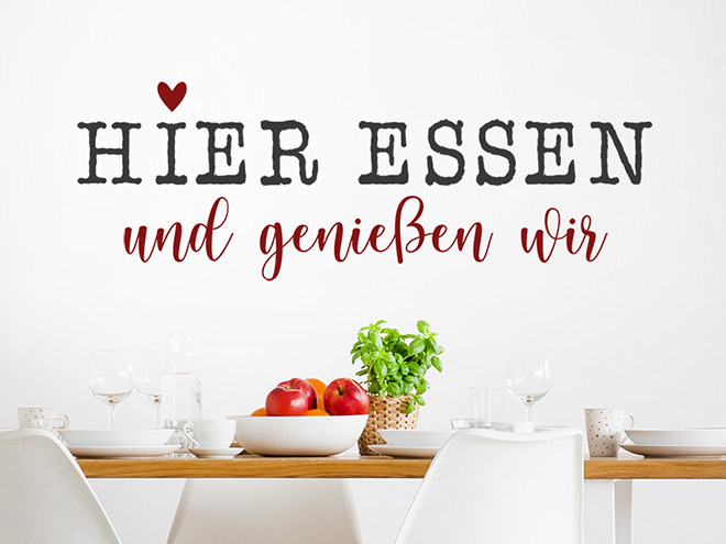 Wir Gehen Essen Groß Oder Klein www.wandtattoos.de