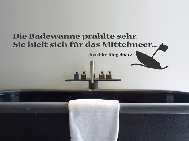 Wandtattoo Die Badewanne prahlte sehr... Wandtattoos.de