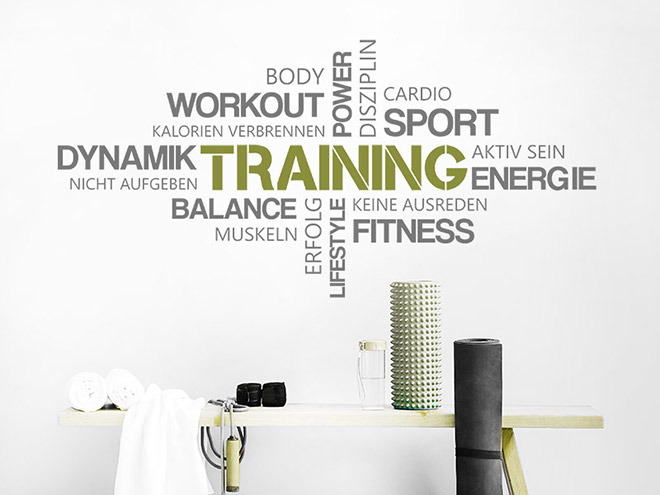 Turnerin Wandtattoo – Fitness & Yoga Design, Selbstklebend, 107x42 Cm, Aus PVC-Folie