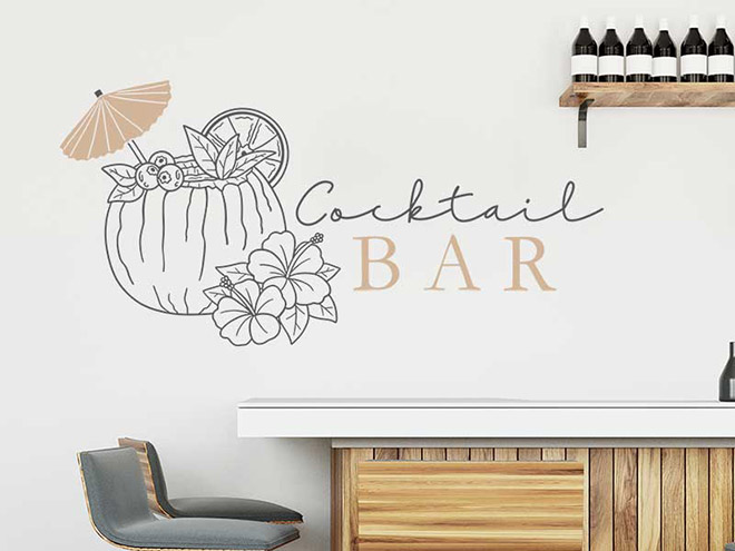 Wandtattoo Spruch "Wein Ist...", Esszimmer, Wein, Wandsticker, Wandaufkleber