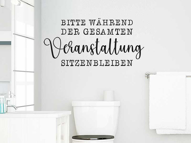 Wandtattoo Toilette Türschilder & Sprüche Wandtattoos.de