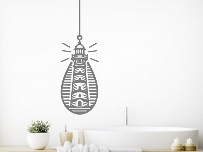 Blattwerk-design Wandtattoo Leuchtturm – Selbstklebende Deko Für Die Wand