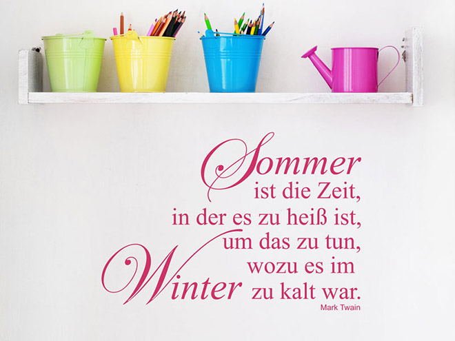 Wandtattoo Sommer ist die Zeit... Wandtattoos.de
