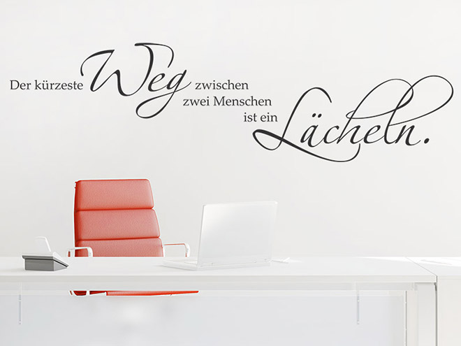 Wandtattoo Der kürzeste Weg zwischen zwei Menschen... Wandtattoos.de