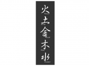 Wandtattoo Wandbanner Feng-Shui mit Beschriftung Motivansicht