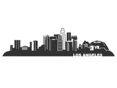 Wandtattoo Los Angeles Skyline Motivansicht
