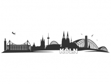 Wandtattoo Skyline Köln Motivansicht
