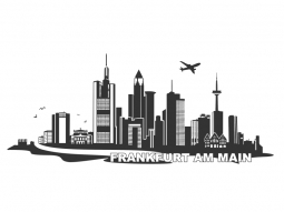 Wandtattoo Skyline Frankfurt am Main Motivansicht