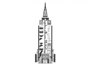 Wandtattoo Empire State Building New York Motivansicht