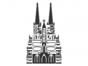 Wandtattoo Kölner Dom Motivansicht