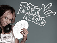 Rock Music Wandtattoo