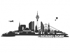 Wandtattoo Skyline Düsseldorf Motivansicht