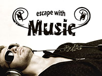 Wandtattoo Escape with music