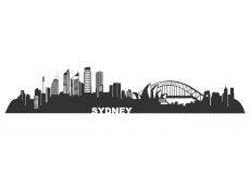 Wandtattoo Sydney Skyline Motivansicht