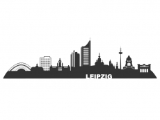 Wandtattoo Skyline Leipzig Motivansicht