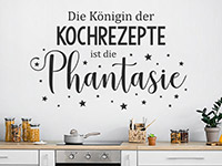 Wandtattoo Die Königin der Kochrezepte...