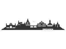 Wandtattoo Skyline Dresden Motivansicht