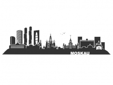 Wandtattoo Moskau Skyline Motivansicht